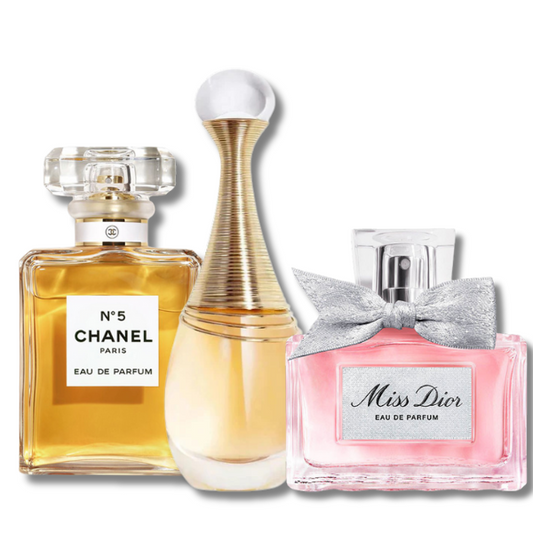 3 Parfums Chanel N°5 , Dior J'ADORE and Dior MISS DIOR (Eau de Parfum)