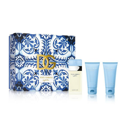 Dolce & Gabbana Light Blue Eau by Toilette Women's perfume Gift Set Spray (50ml) With Shower Gel + Body Cream